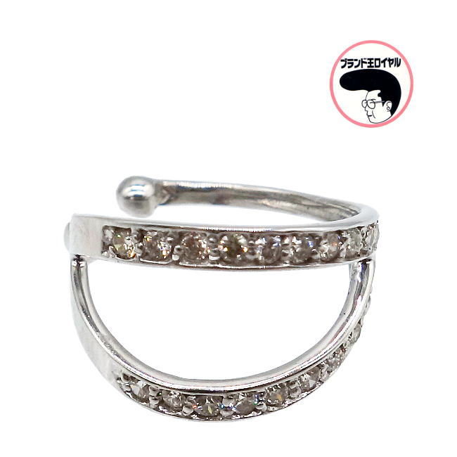 イヤーカフ ダイヤモンド 0.2ct Ear Cuff　K18WG　ホワイトゴールド　片耳用