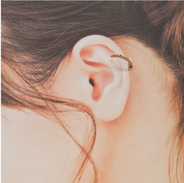 イヤーカフ ダイヤモンド Ear Cuff イエローゴールド K18YG 片耳用