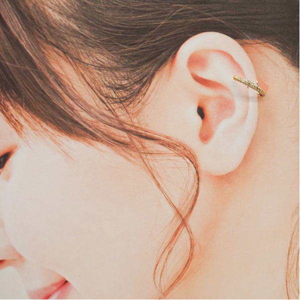 イヤーカフ ダイヤモンド Ear Cuff イエローゴールド K18YG 片耳用