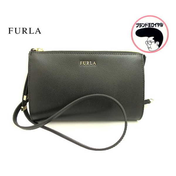 【中古】未使用品 FURLA フルラ ショルダーバッグ ブラック|ブランド王ロイヤル