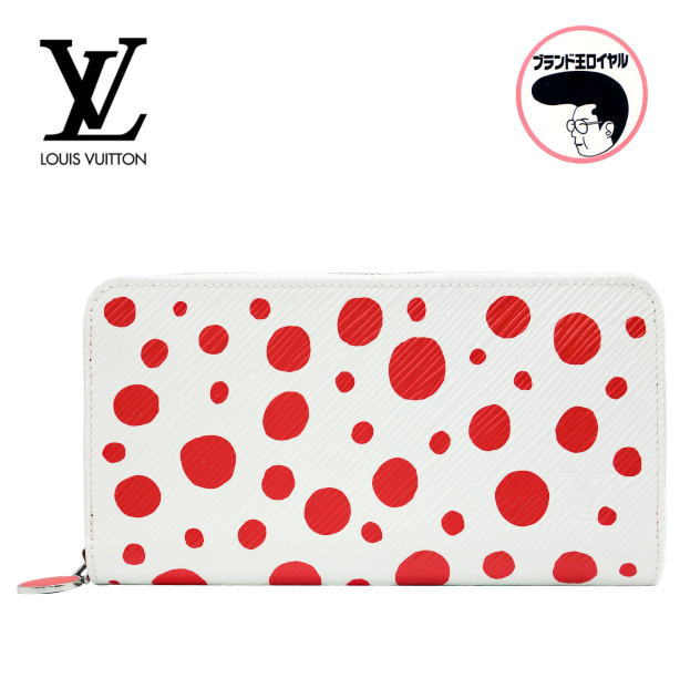 LOUIS VUITTON ルイヴィトン 草間彌生 LV×YK 日本限定 ジッピーウォレット M81961 エピ 長財布 水玉 ホワイト×レッド 【中古】未使用品