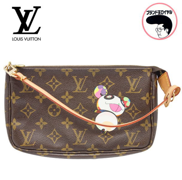 【中古】LOUIS VUITTON  ルイヴィトン モノグラム ジャイアントパンダ  ポシェット・アクセソワール  M51981 村上隆