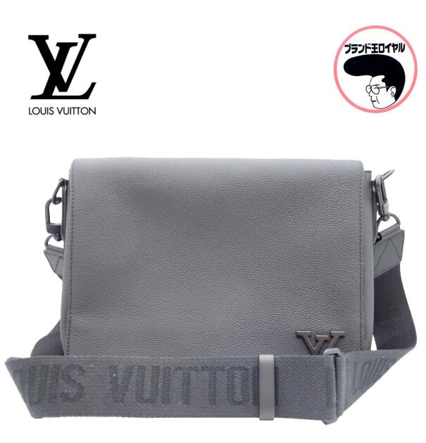 LOUIS VUITTON ルイヴィトン テイクオフ・メッセンジャー　アエログラム M57080 ブラック　メンズ　ショルダーバッグ【中古】