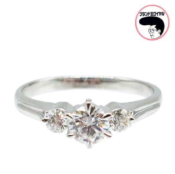 Pt900　ダイヤモンド リング　D 0.28ct 0.13ct　プラチナ　レディース