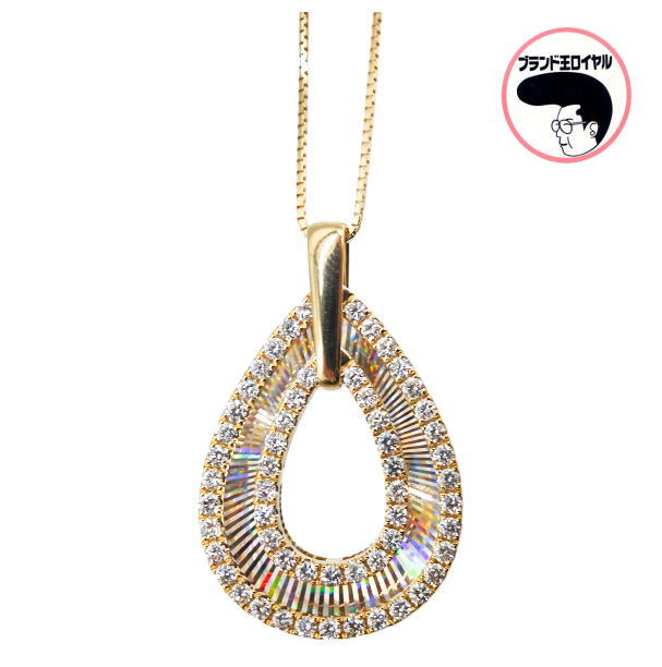 ダイヤモンドネックレス K18YG イエローゴールド ダイヤモンド 0.73ct