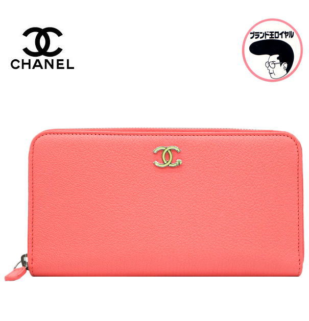 楽天市場】シャネル CHANEL カメリア ラウンドファスナー長財布