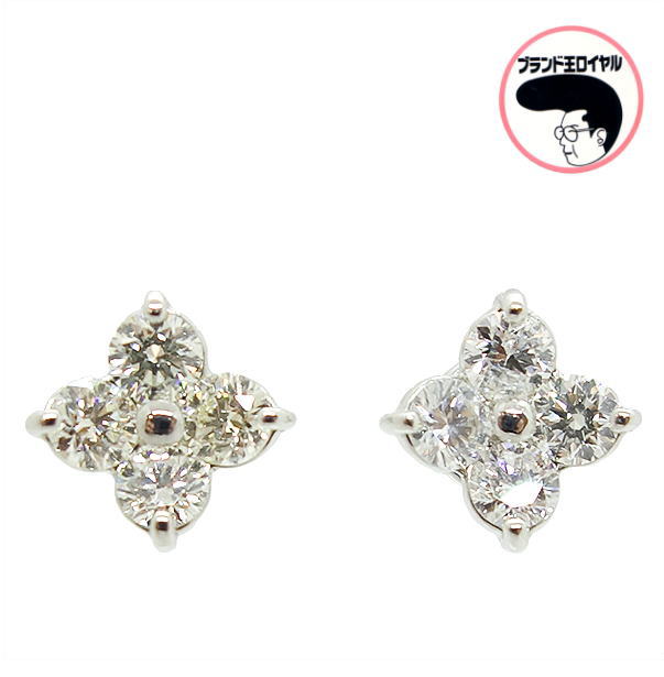 ダイヤモンドピアス　 H&C ハート＆キューピッド　1.00ct Pt900　プラチナ ダイヤモンド　レディース