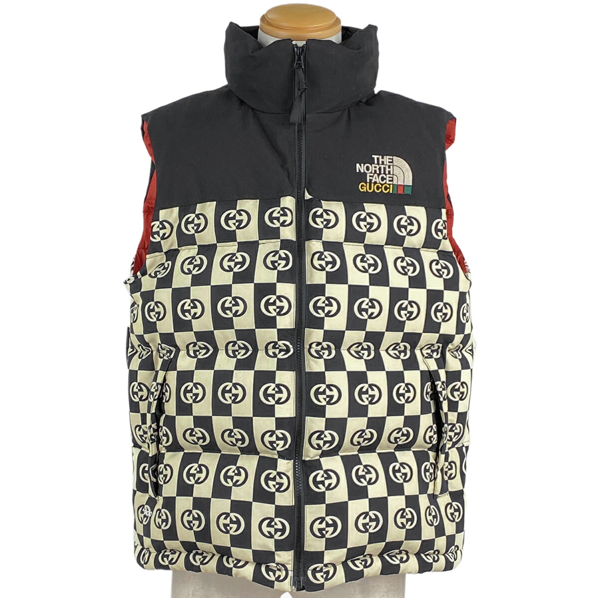 【楽天市場】グッチ GUCCI GGロゴ ダウンベスト THE NORTH FACE コラボ 663762 アウター ダウンベスト ナイロン ...
