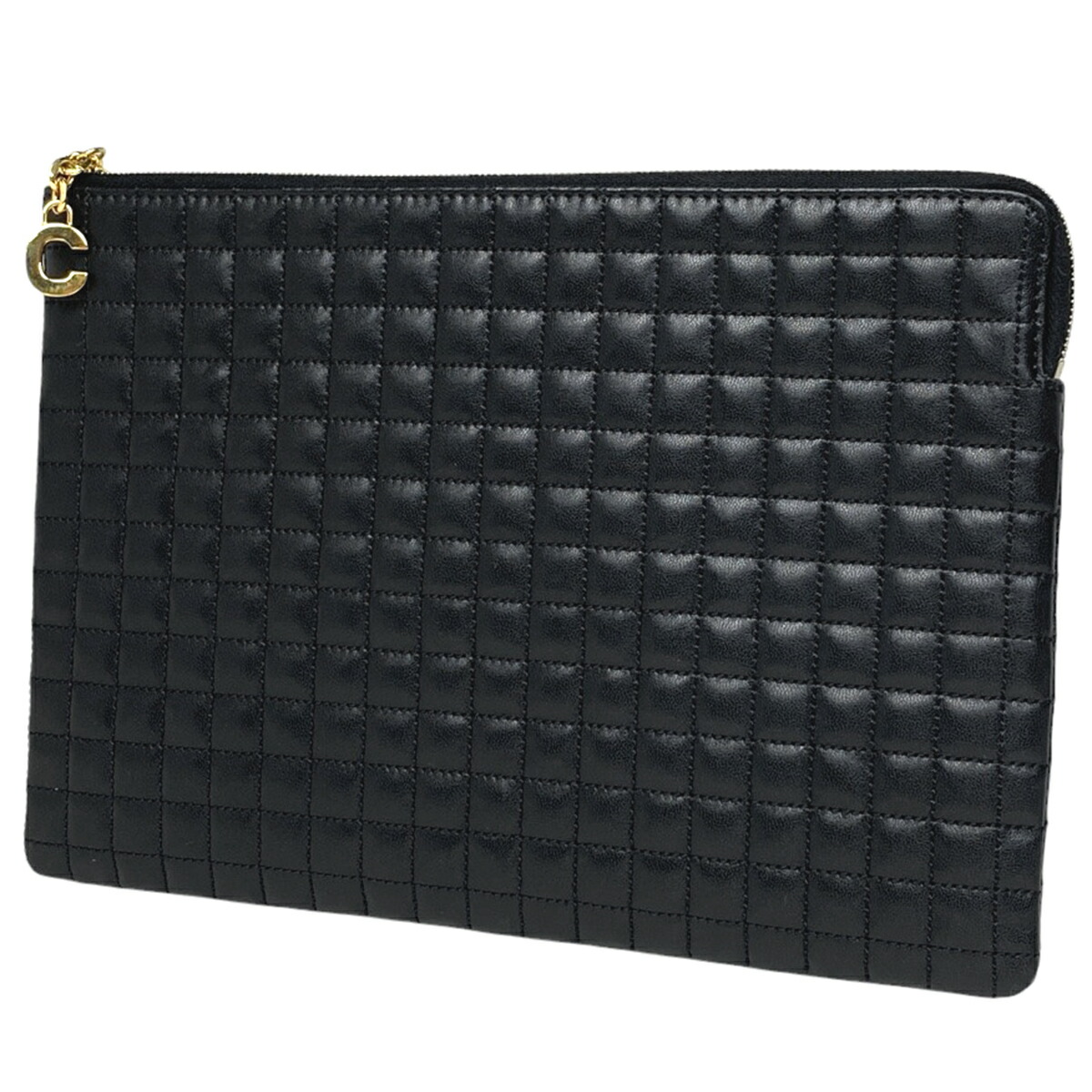 【美品】セリーヌ　クラッチバッグ　ポーチ　レザー　ブラック　銀座SIX 限定 CELINE - セリーヌ CELINE セカンド クラッチ バッグ ポーチ