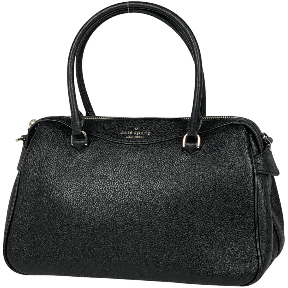 ケイトスペード　ハンドバッグ　黒　ミニボストン　2way　自立可　PVC　s30 kate spade ケイトスペード 2WAY ハンドバッグ PVC レディース