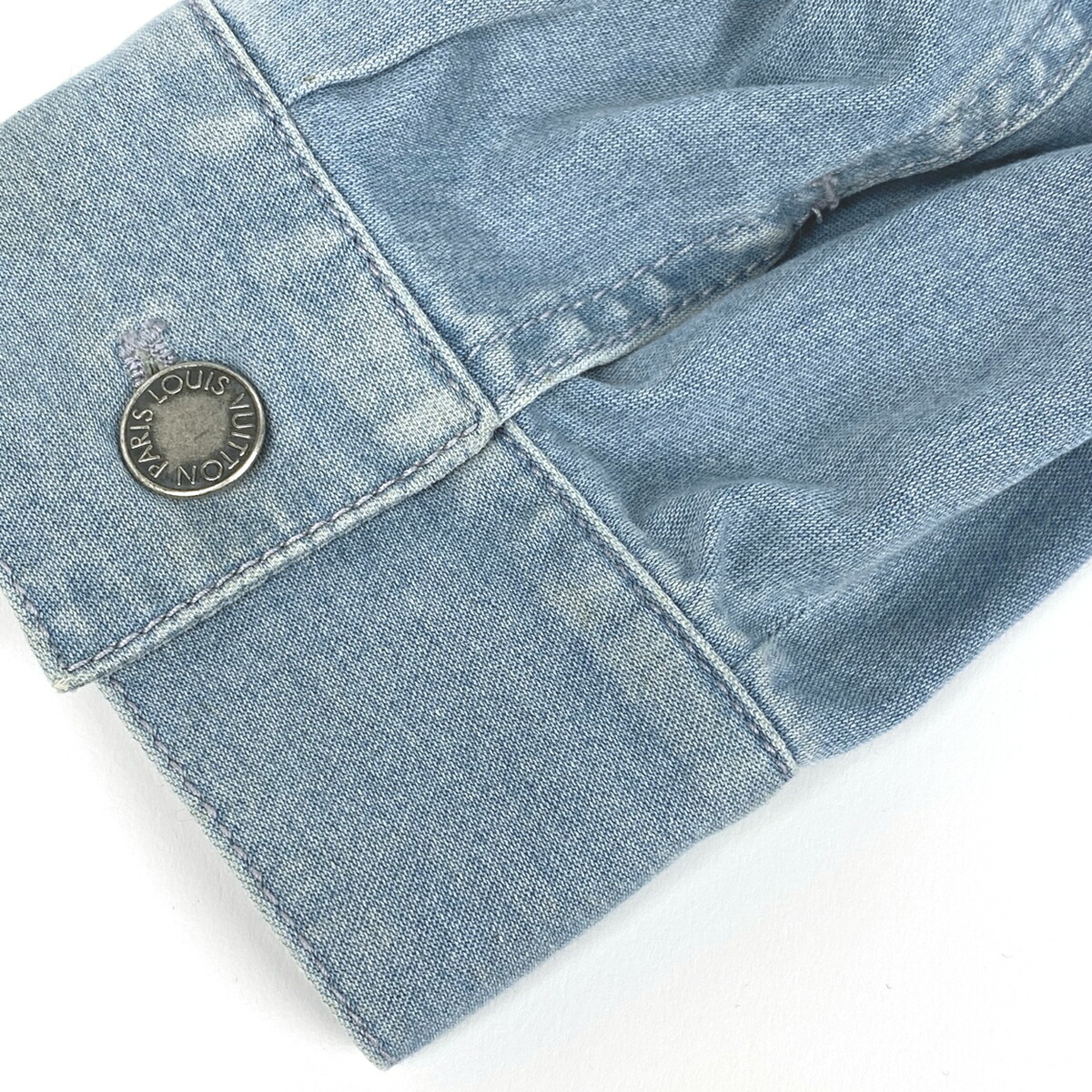 楽天市場 ルイ ヴィトン Louis Vuitton モノグラム デニム ワンピース フロントボタン 半袖 ワンピース 綿 ポリウレタン ライトブルー レディース 中古 バイセルオンライン 楽天市場店