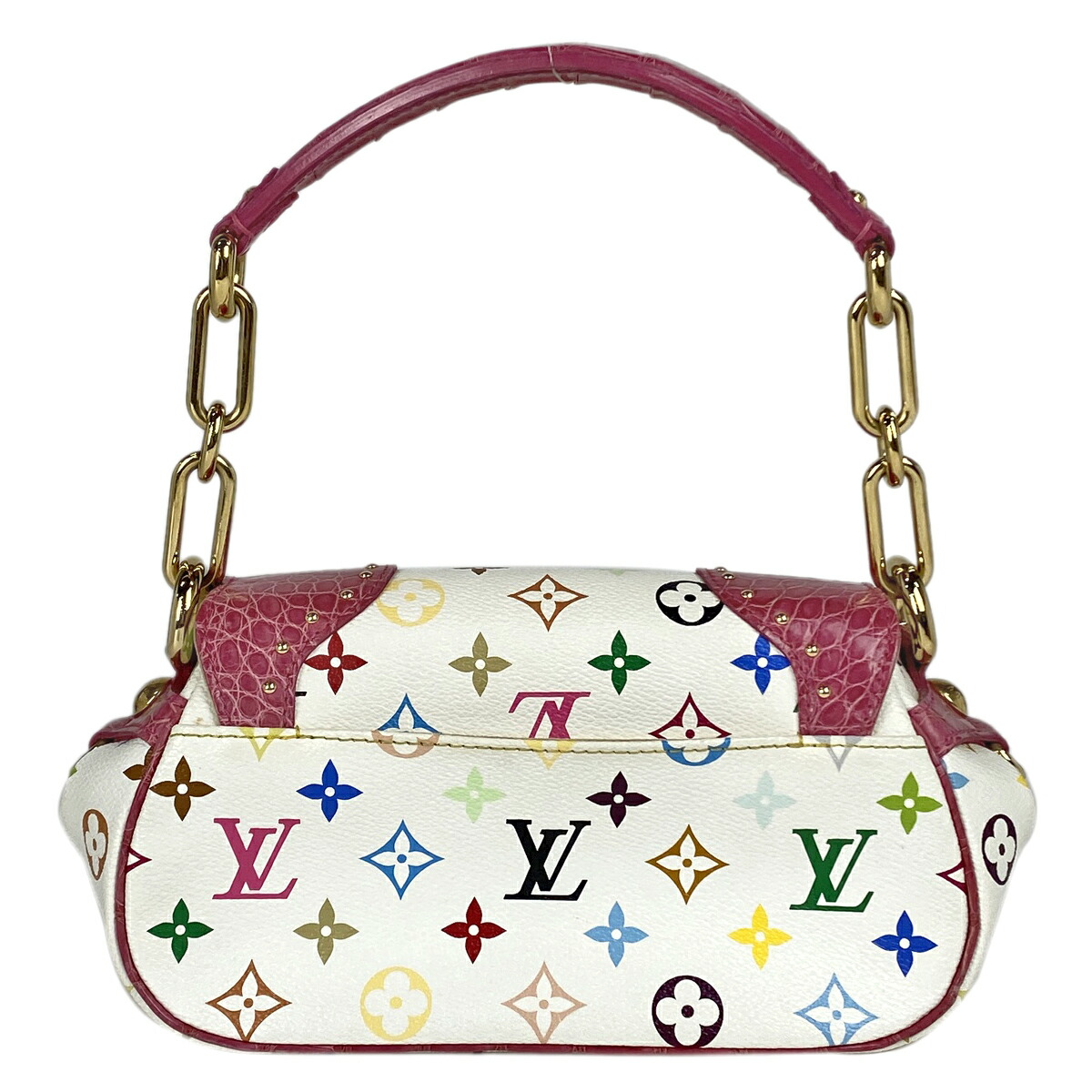 Louis ピンク ルイ ヴィトン マリリン M ハンドバッグ Vuitton モノグラムマルチカラー ハンドバッグ ブロン ホワイト ピンク ワンショルダー レディース バイセルオンライン ハロウィン M 中古 店used 送料無料 衣替え レジャー 七五三 ギフト 贈り物