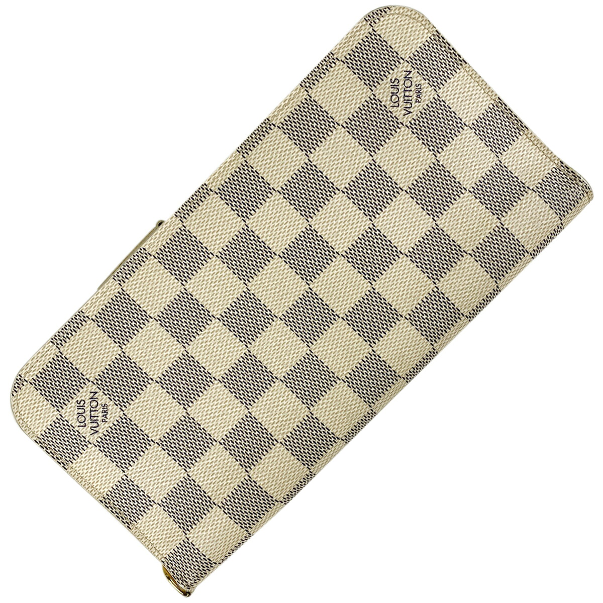 お得 アンソリット ポルトフォイユ Vuitton Louis ルイ ヴィトン 札入れ 中古 レディース N ホワイト ダミエアズール 長財布 二つ折り 小銭入れ Ivavsys Com