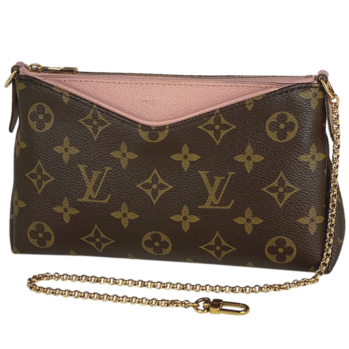 ルイ ヴィトン Louis 15 Off ハンドバッグ Vuitton 1 59迄 パラス 店内最大70 Off 3 4 00 3 11 クラッチ 斜め掛け レディース 肩掛け 手提げ 斜め掛け 2way ハンドバッグ モノグラム ブラウン ローズプードル ピンク M レディース 中古 Msp29perb