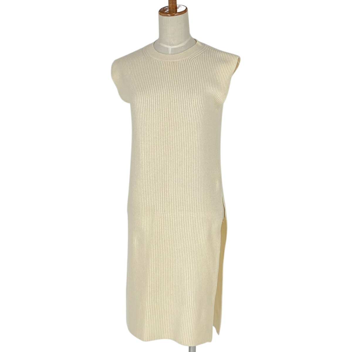 楽天市場 26 Off ヘルムートラング Helmut Lang ニット チュニック ロング ワンピース スリット ノースリーブ チュニック 毛 カシミヤ アイボリー レディース 中古 Msp29perb バイセルオンライン 楽天市場店