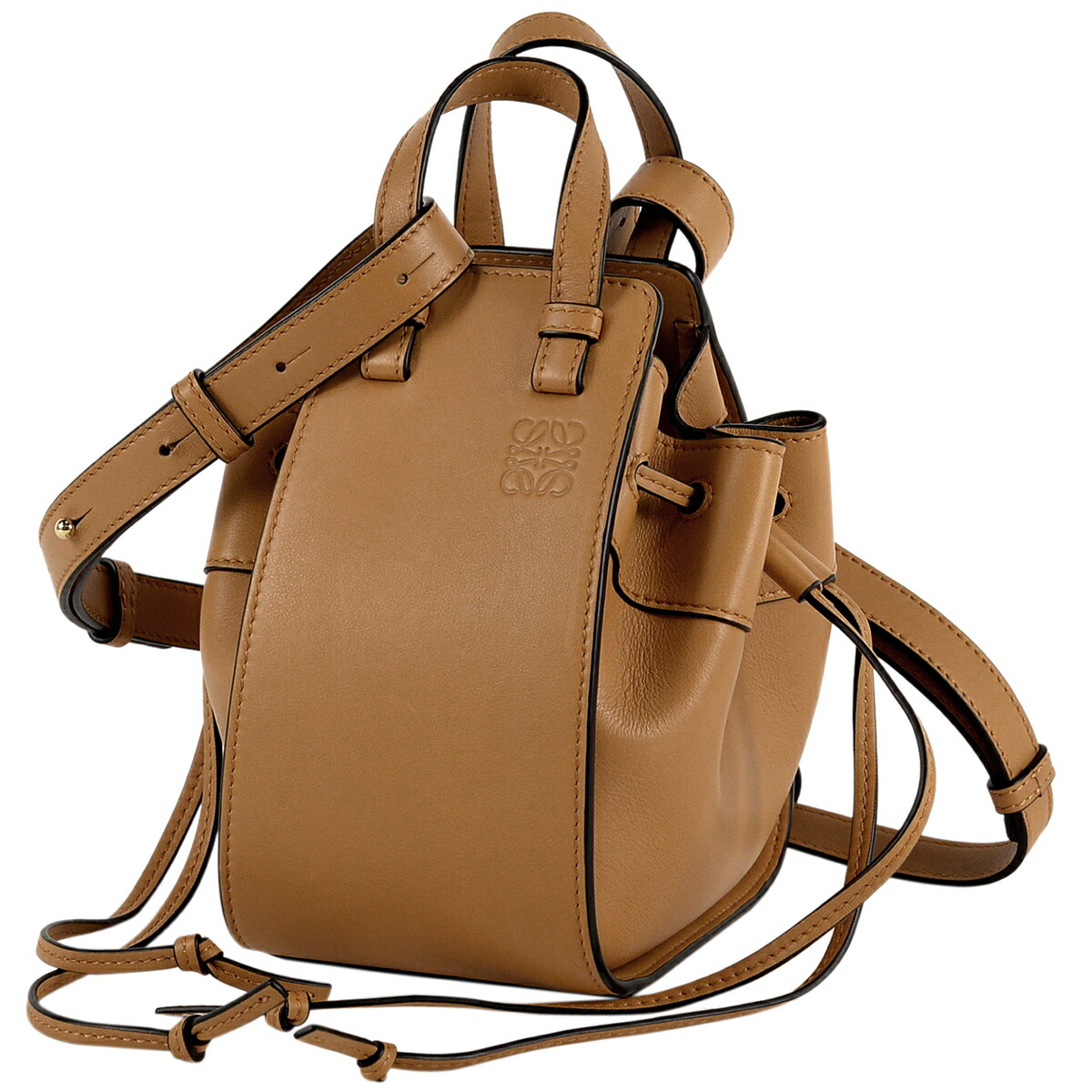 2way 3wayバッグ ミニ ドローストリング ハンモック Loewe ロエベ ショルダーバッグ 中古 レディース V07 77 329 ブラウン レザー ショルダーバッグ アナグラム ハンドバッグ 2way 今季一番 Www Voiceidentity Nl
