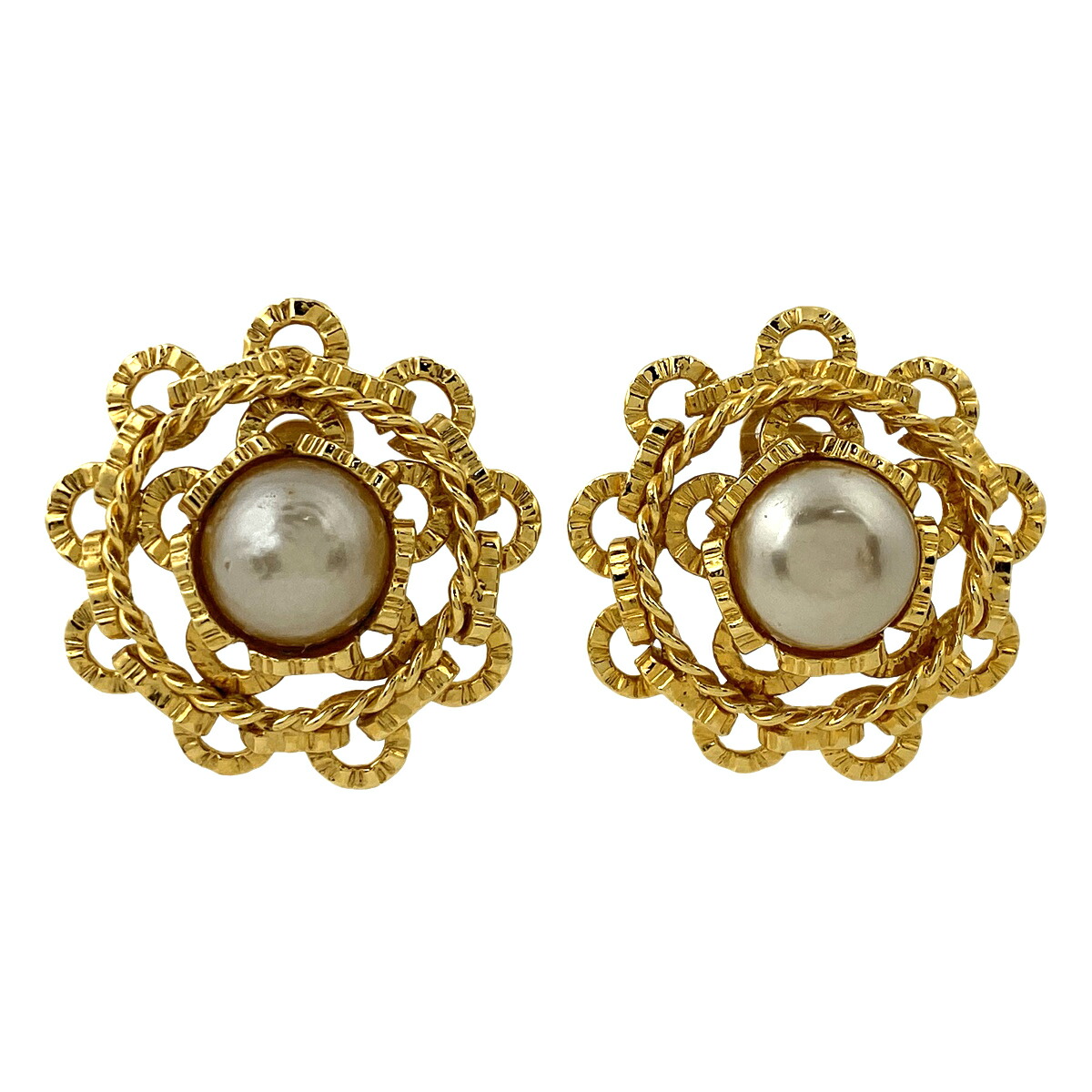 年末のプロモーション特価 P10倍 中古 イヤリング アクセサリー フェイクパール ゴールド パール 在庫一掃 男性 女性 ブランド 送料無料 おしゃれ 夏 ラスト1点 T3391 イヤリング