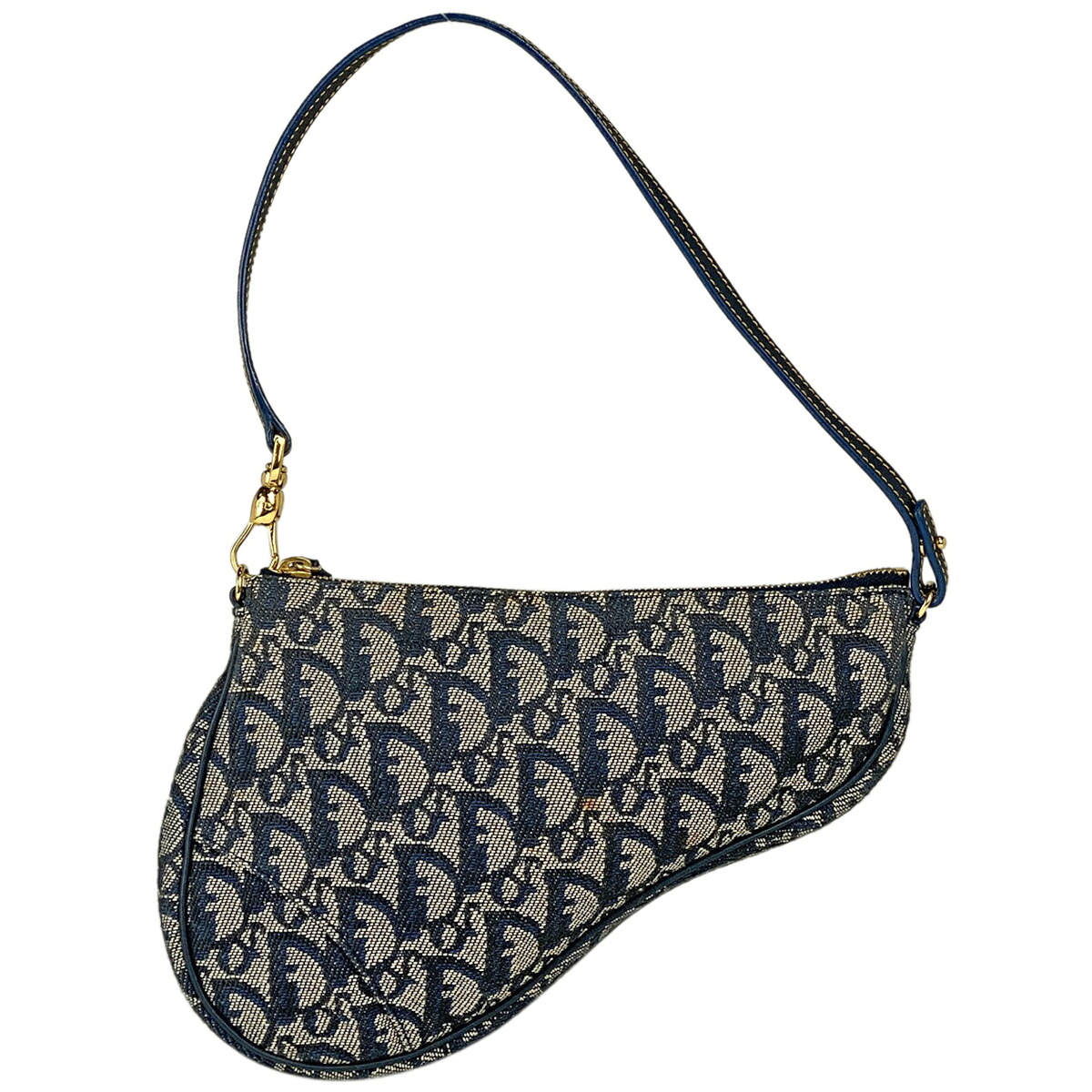 売れ筋 クリスチャンディオール Christian Dior トロッター サドルバッグ ワンショルダー 肩掛け ロゴ ショルダーバッグ キャンバス ネイビー レディース 中古 バイセルオンライン 店 送料込 Www Asociacionapad Com
