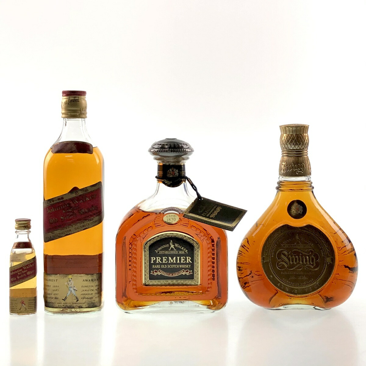 4本 ジョニーウォーカー Johnnie Walker レッドラベル プルミエ スウィング スコッチ ウイスキー セット 中古 Psicologosancora Es
