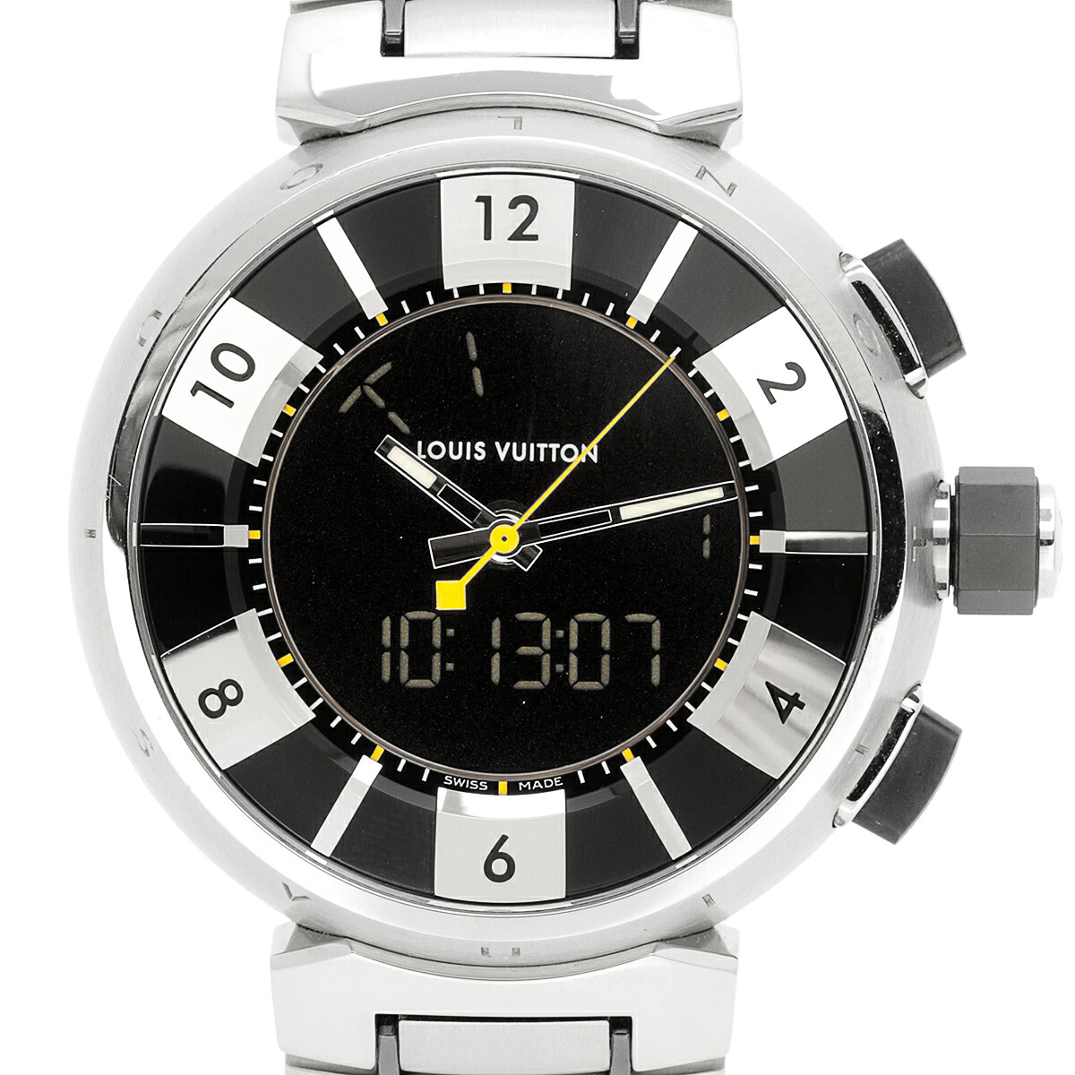 ルイ ヴィトン Louis Vuitton タンブール Q118f 腕時計 Ss クオーツ ブラック メンズ 中古 Andapt Com
