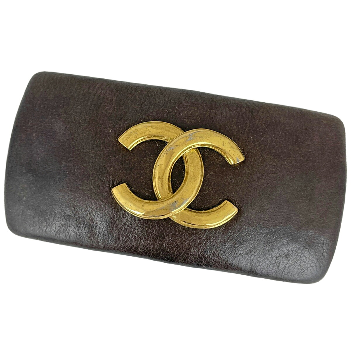5 Off シャネル Chanel ココマーク バレッタ Ccマーク 髪留め 髪飾り ヘアクリップ ヘアクリップ レザー ダークブラウン レディース 中古 Msp29perb Cdm Co Mz