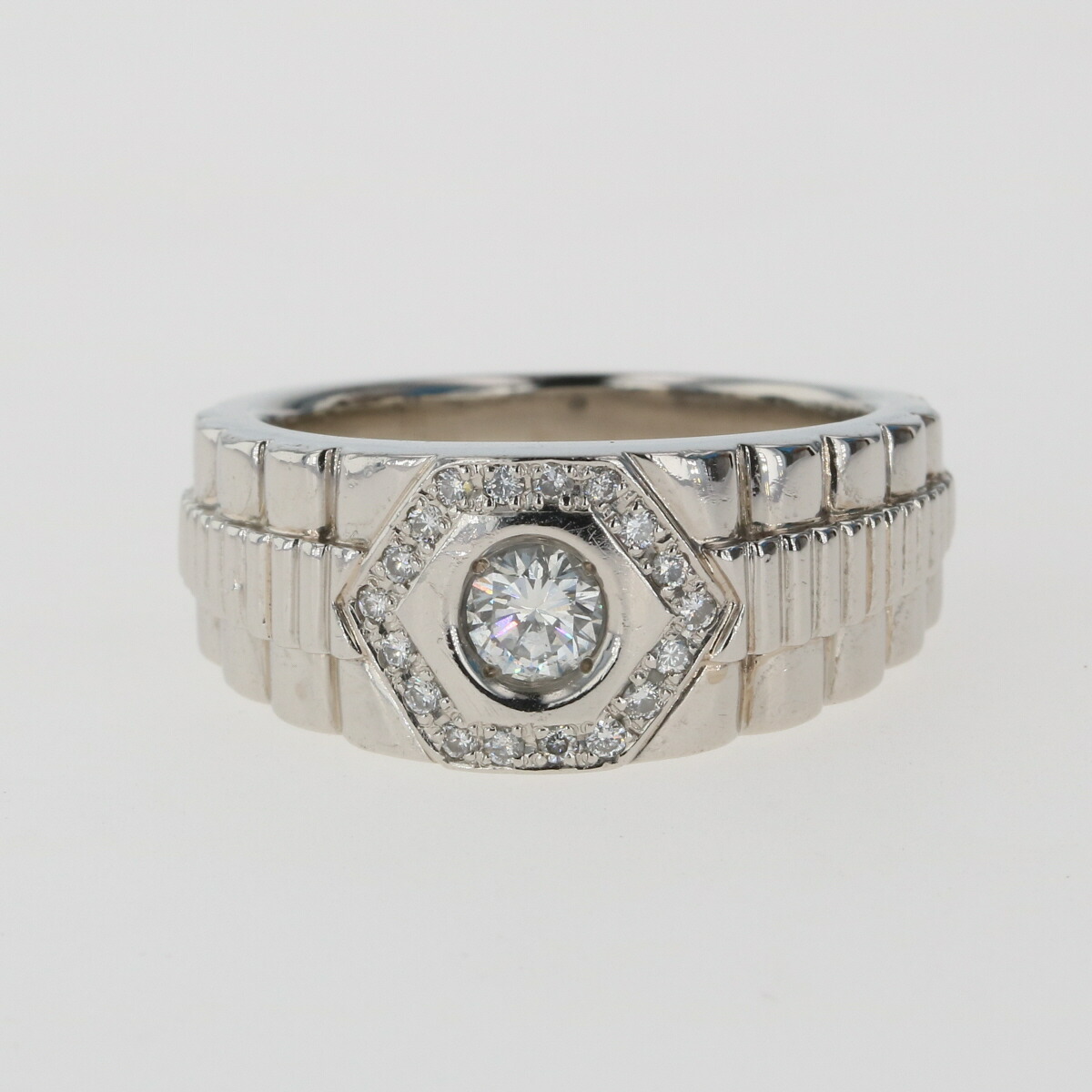 Used Pt900 ダイヤモンド 送料無料 花火大会 夏祭り お盆 海 敬老の日 ギフト 22号 贈り物 プレゼント 誕生日 記念日 結婚式 ブライダル ファッション 旅行 ダイヤモンド デザインリング プラチナ 指輪 メレダイヤ リング 22号 Pt900 ダイヤモンド メンズ 中古