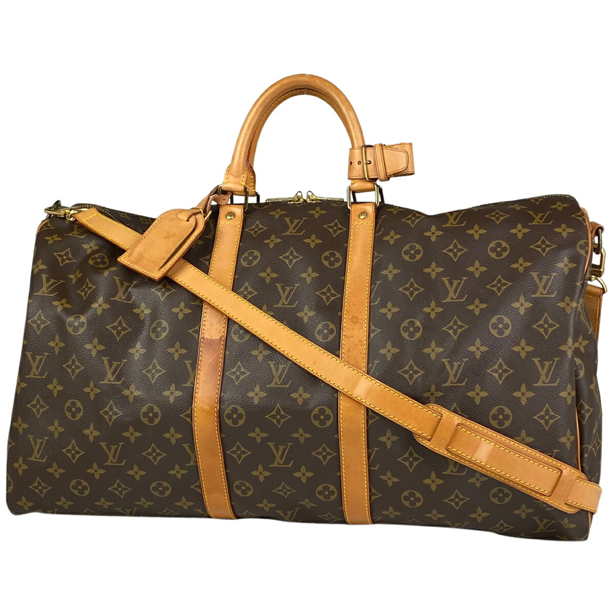 ルイ ヴィトン Louis Vuitton キーポル バンドリエール 55 旅行 出張 ボストンバッグ モノグラム ブラウン M レディース 中古 Tajikhome Com