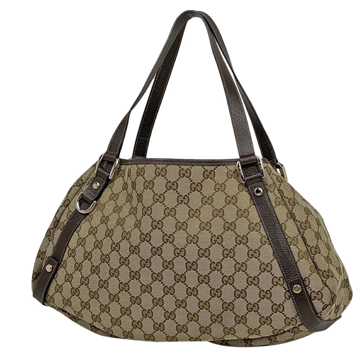 グッチ Gucci Gg柄 トートバッグ ハンドバッグ ショルダーバッグ 肩掛け トートバッグ Ggキャンバス ブラウン 130736 レディース 中古 Hollerner Hof De