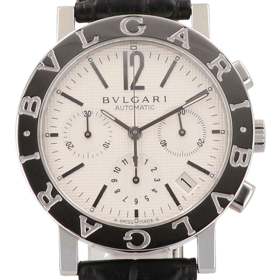 【楽天市場】ブルガリ BVLGARI ブルガリブルガリ クロノグラフ BB38SLCH 腕時計 SS レザー 自動巻き ホワイト メンズ