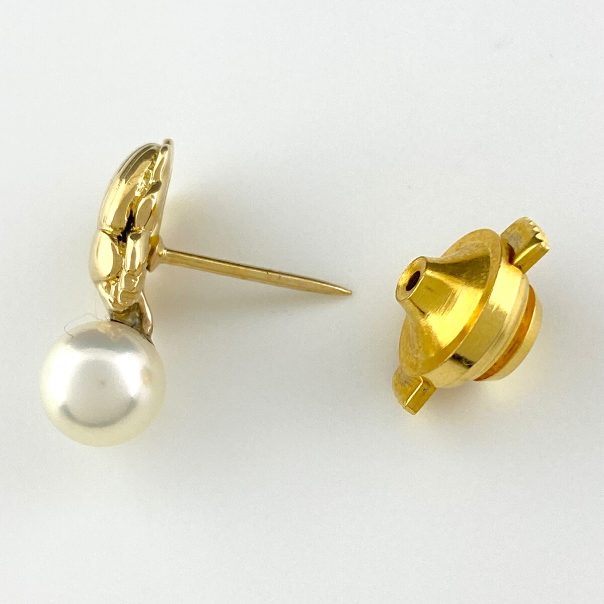 日時指定 MIKIMOTO ミキモト パール 真珠 カフス K18イエローゴールド メンズ 中古
