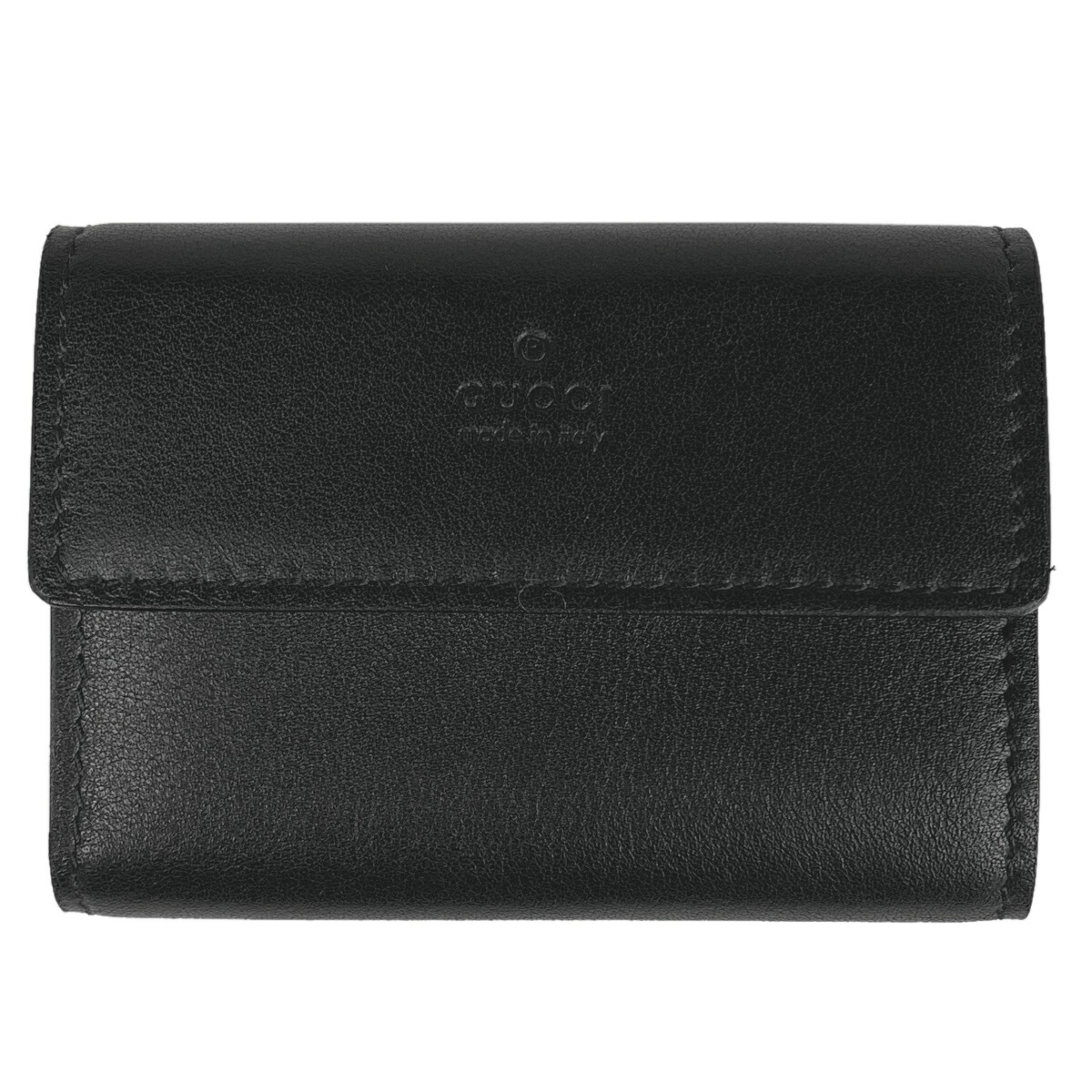 82%OFF!】 グッチ GUCCI ロゴ コインケース 小銭入れ Wフラップ 札入れ レザー ブラック 030 1502 メンズ fucoa.cl