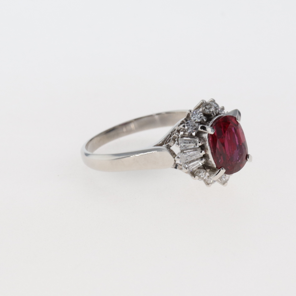 プラチナ ルビー 0.48ct ダイヤ リング #12 grw.com.mx