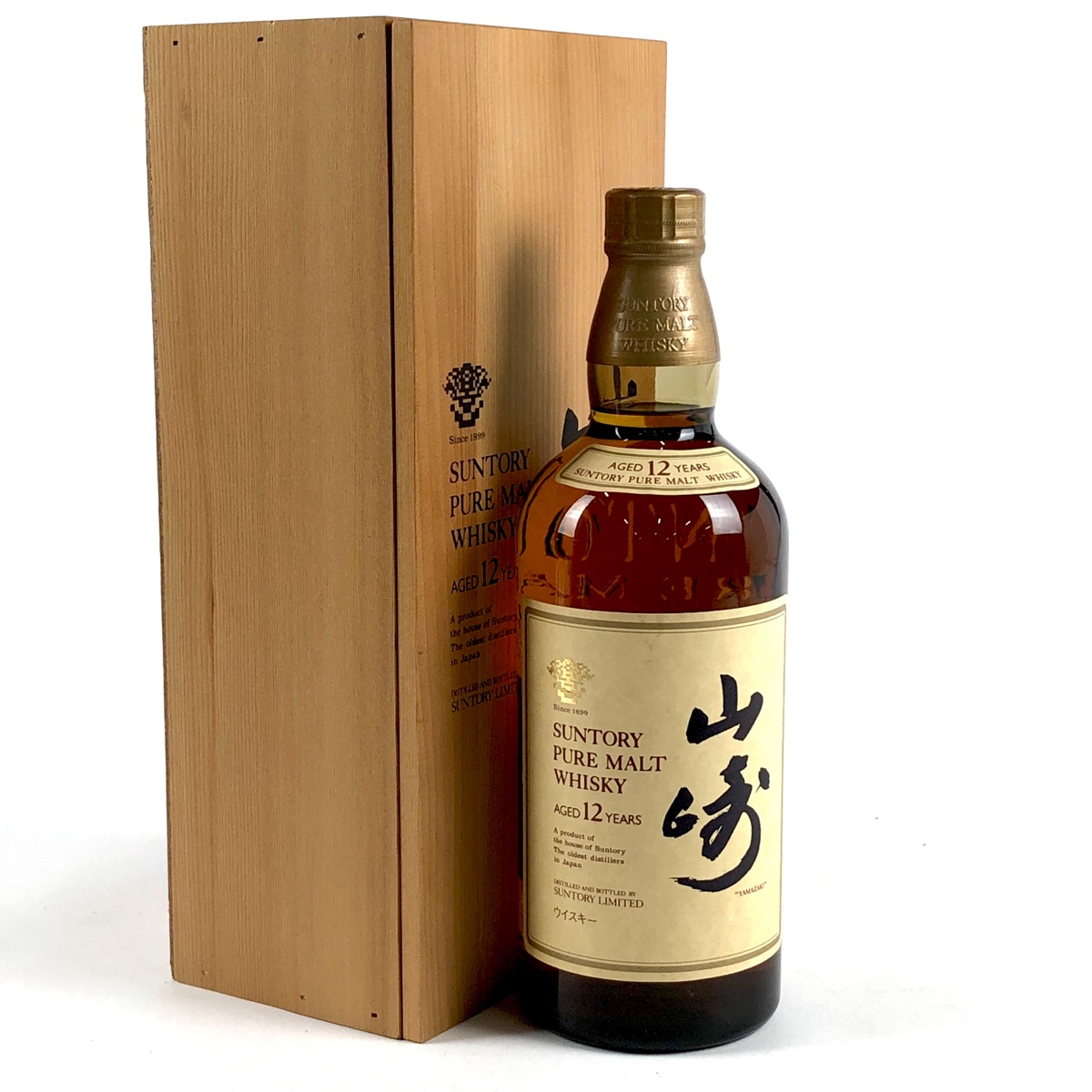 爆買い新作 サントリー SUNTORY 山崎 12年 ピュアモルト 木箱 750ml