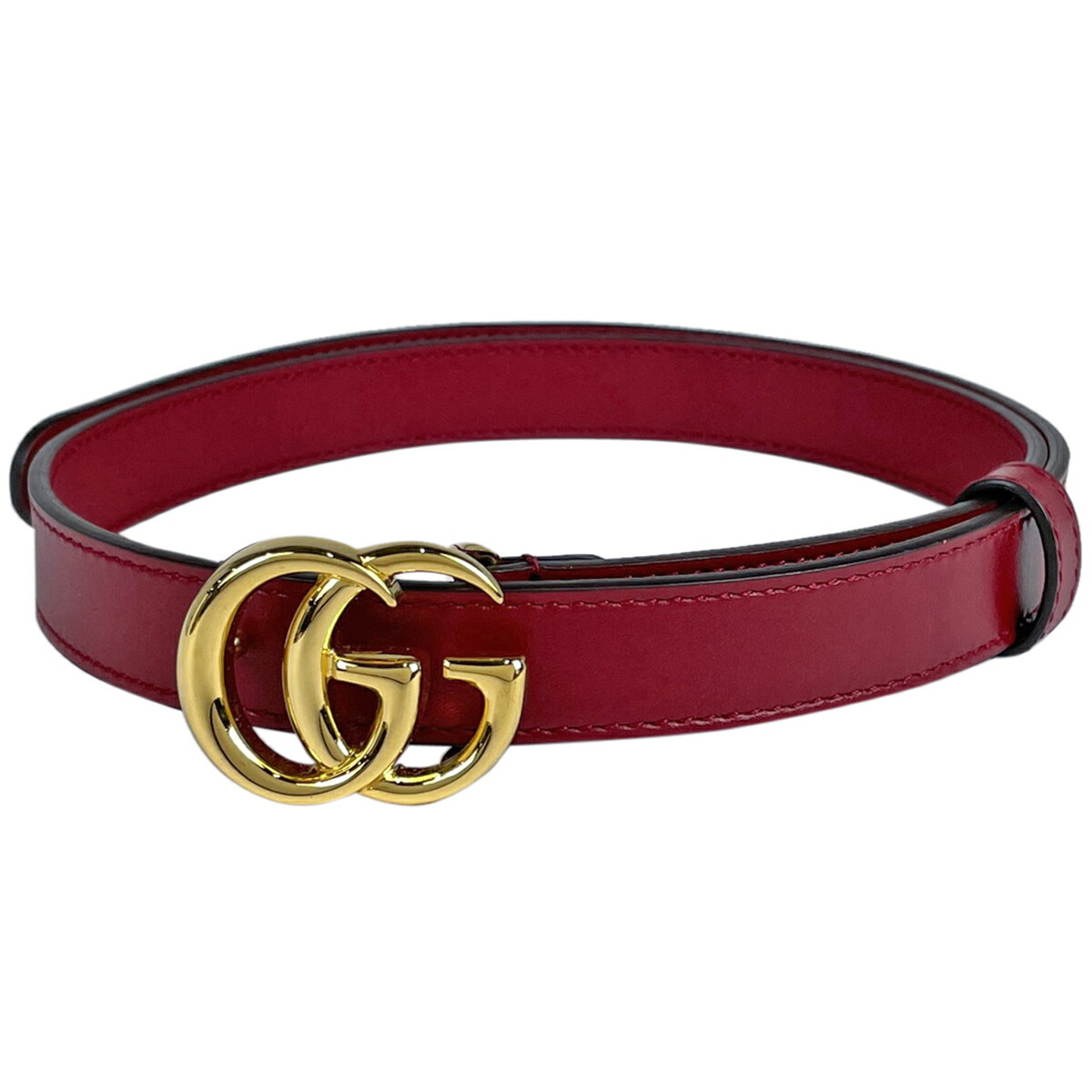 レディースベルト ラッピング対象 グッチ Gucci Gg金具 ベルト ダブルg ロゴバックル ベルト ベルト レザー レッド レディース 中古 バイセル 楽天市場店