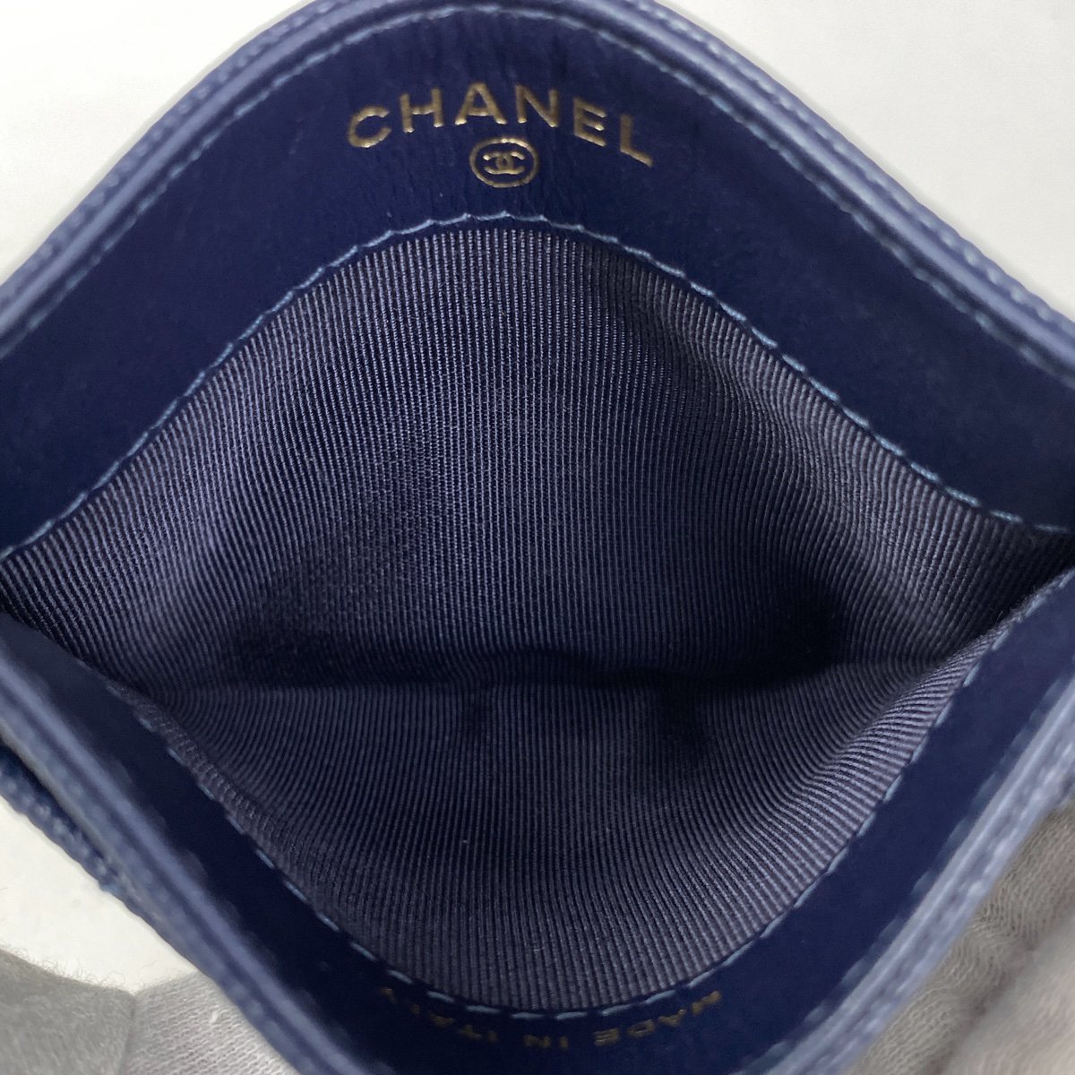 21%OFF シャネル CHANEL パスケース ネイビー カードケース 名刺入れ