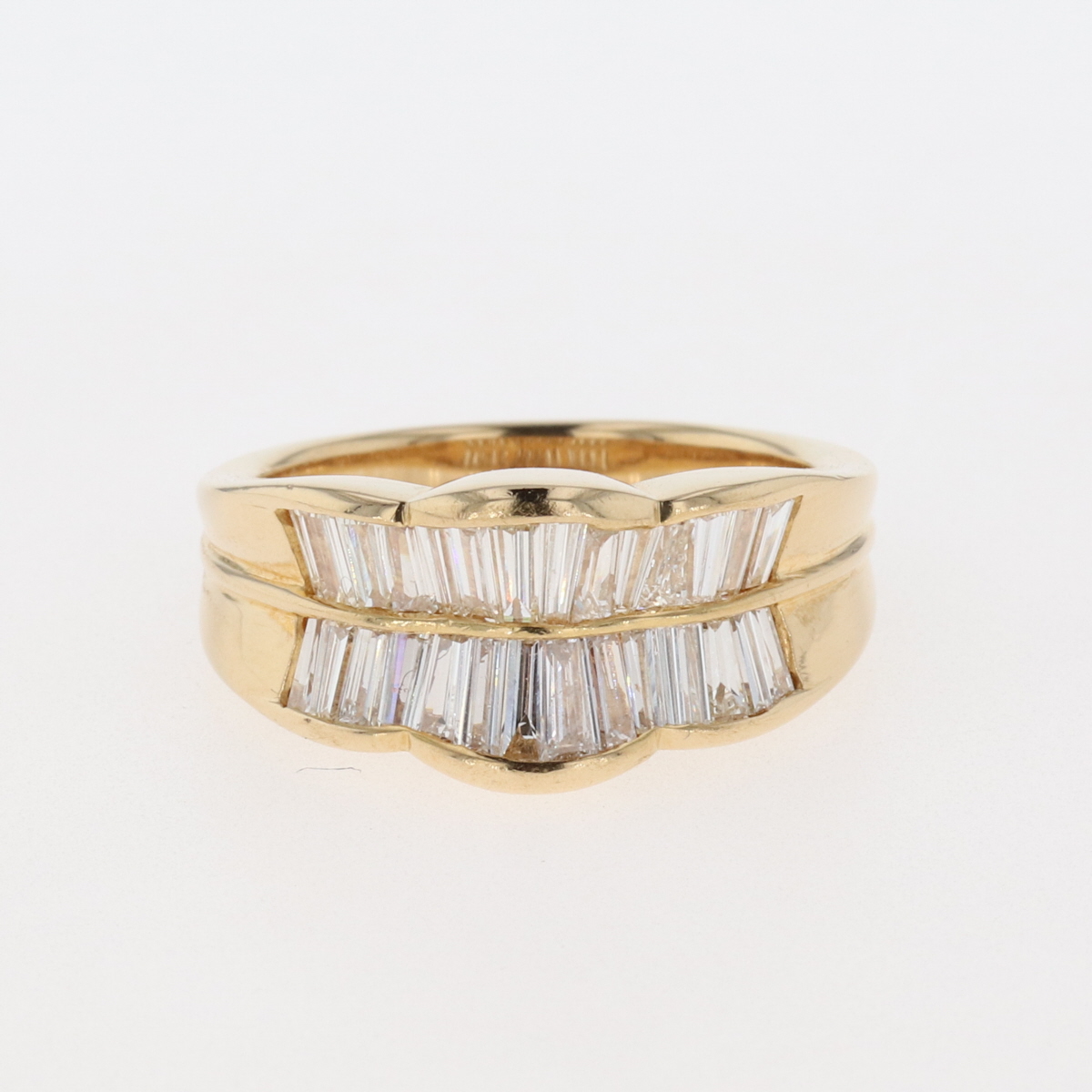 73%OFF!】 メレダイヤ デザインリング K18 イエローゴールド 指輪