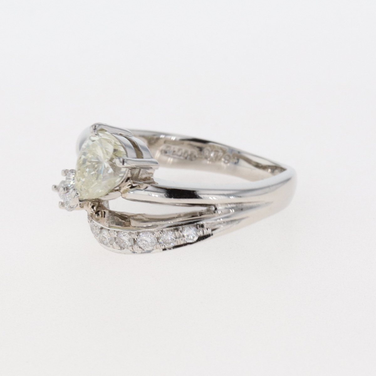 ダイヤモンド デザインリング プラチナ Pt900 指輪 メレダイヤ