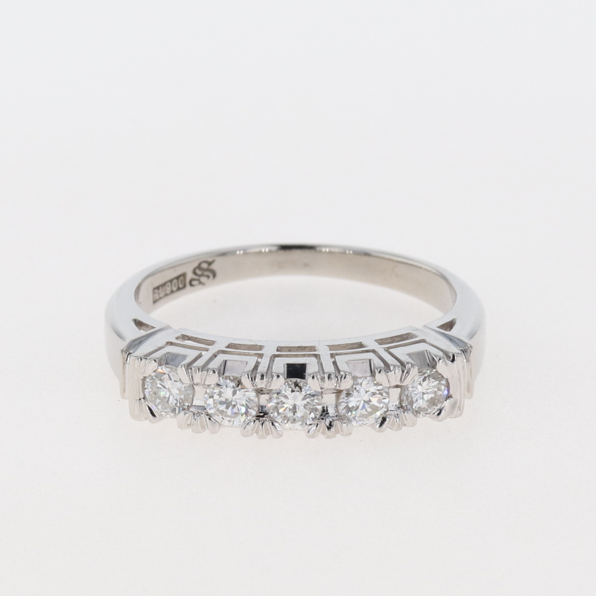 品質のいい メレダイヤ デザインリング プラチナ 指輪 リング 約13号