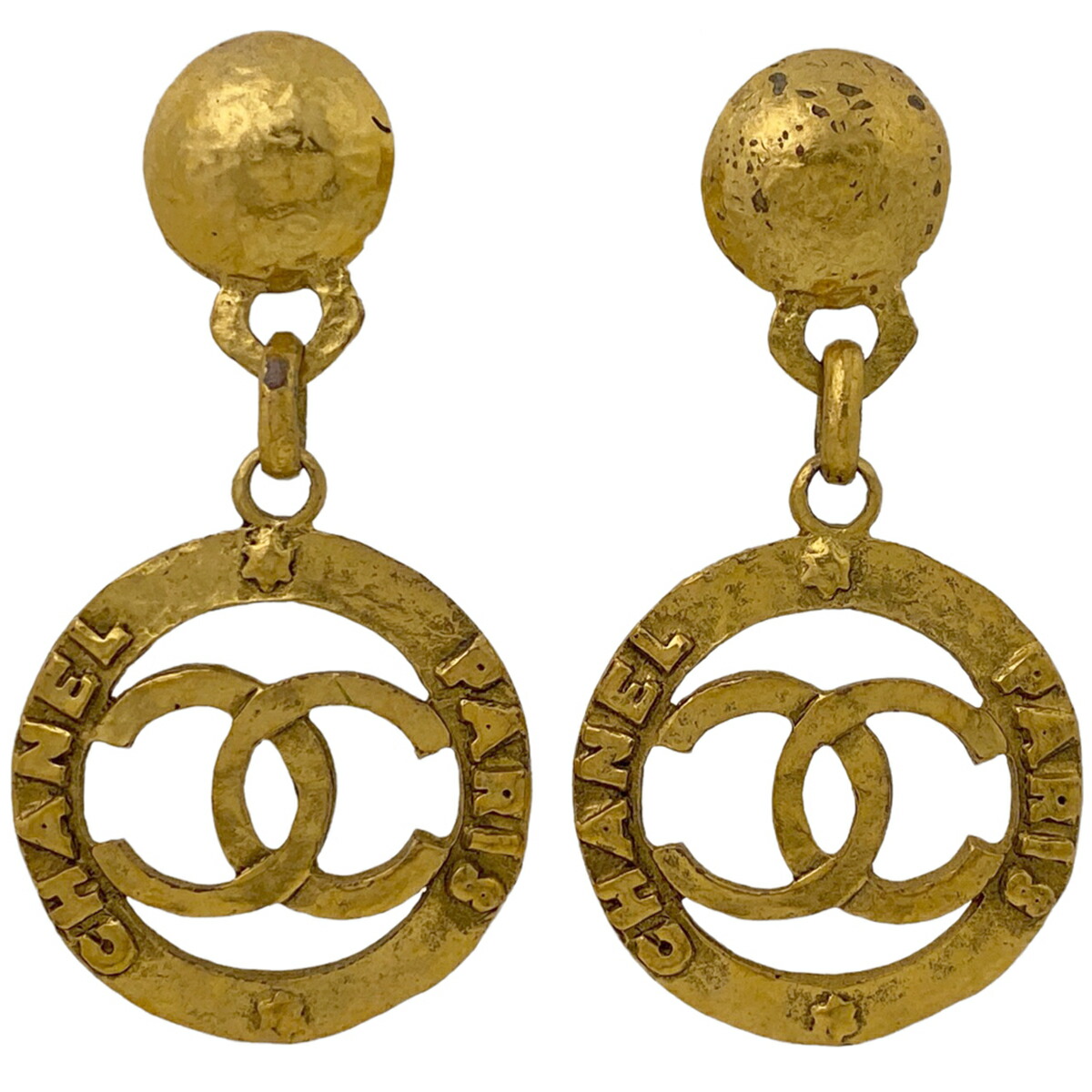 CHANEL シャネル ココマーク スイング フープ ゴールド GP ピアス