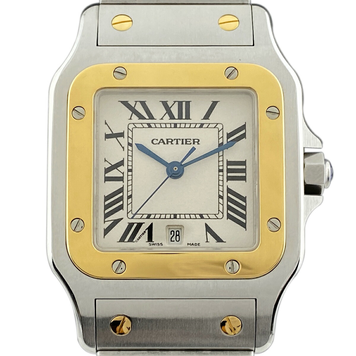 【楽天市場】【ラッピング可】 カルティエ Cartier サントスガルベ Lm W20011c4 1566 腕時計 Ss Yg クォーツ アイボリー メンズ 【中古】：バイセル 楽天市場店