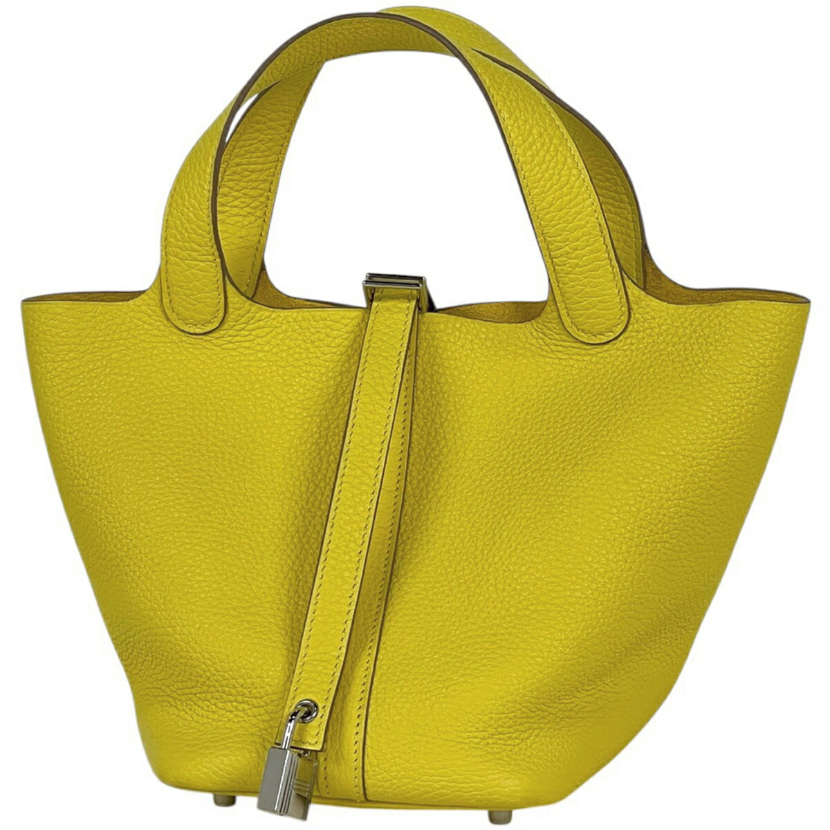 【在庫一掃】 エルメス HERMES ピコタンロック PM ミニバッグ ハンドバッグ トリヨンクレマンス ライム Z レディース 【中古】