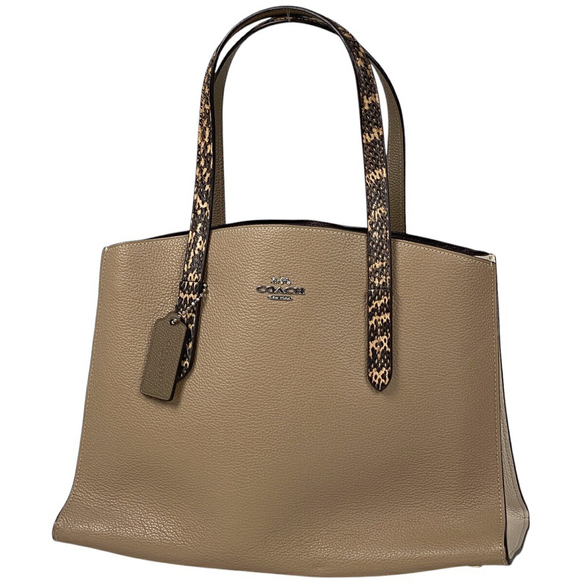 美品 COACH　キャリーオール　チャーリー　トートバッグ　2way 楽天市場】コーチ COACH チャーリーキャリオール 2wayトート