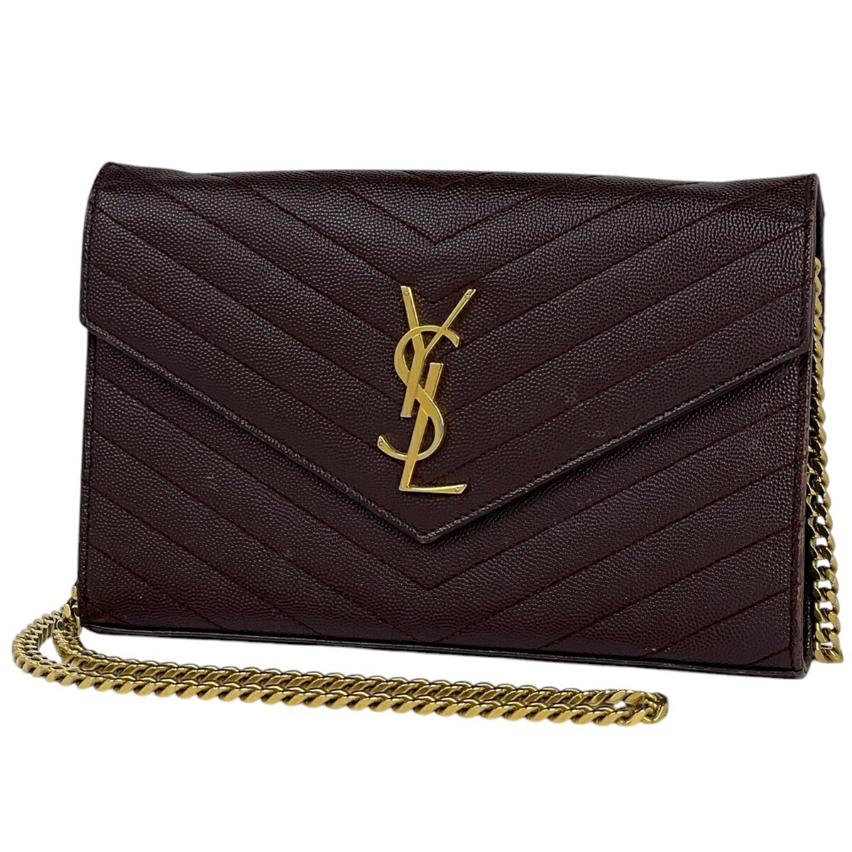 美品✨イヴ サンローラン 2way ショルダーバッグ クラッチ チェーン こげ茶 楽天市場】SAINT LAURENT サンローラン カサンドラ エンベロープ