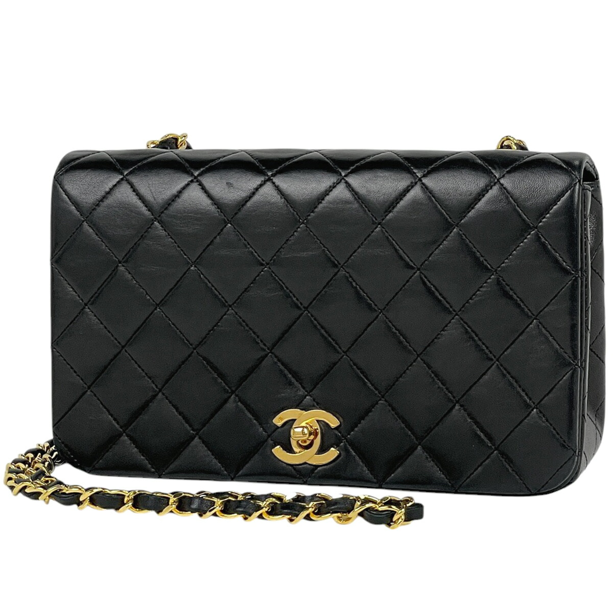 【極美品】シャネル マトラッセ レザー チェーンショルダーバッグ ブラック CHANEL - 新品同様 シャネル CHANEL マトラッセ チェーン
