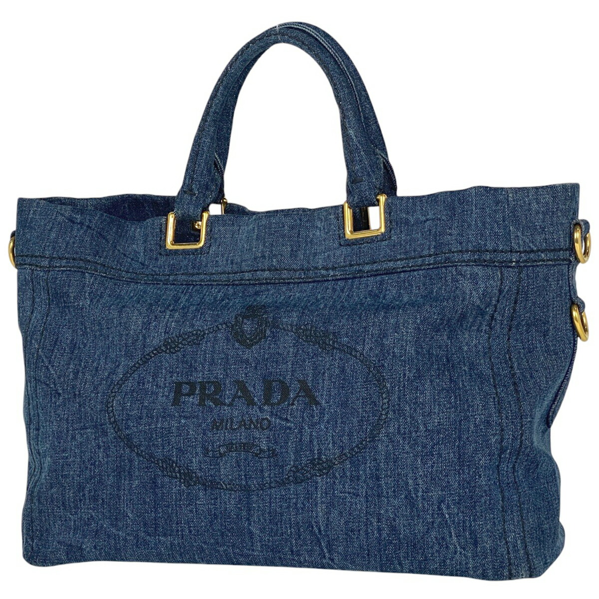 楽天市場】プラダ PRADA デニムトートバッグ トートバッグ
