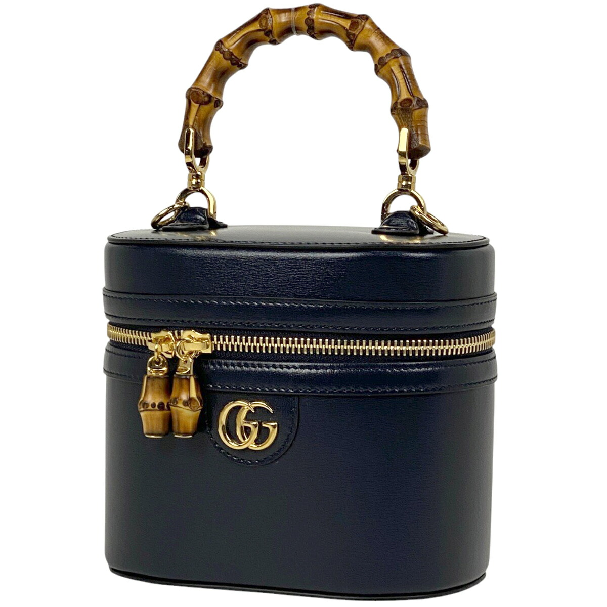 極美品✨GUCCI GGキャンバス バニティバッグ ハンドバッグ ブラック グッチ バニティバッグ GGキャンバス アクセサリーポーチ