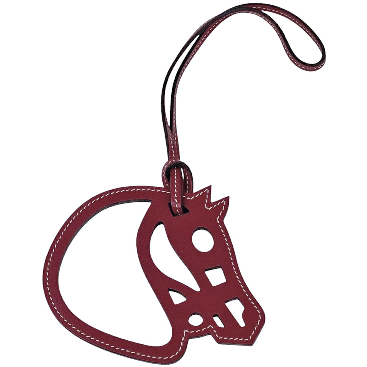 新品同様　HERMES エルメス パドックチャーム HERMES エルメス 小物 パドックシュバルチャーム レッド 馬