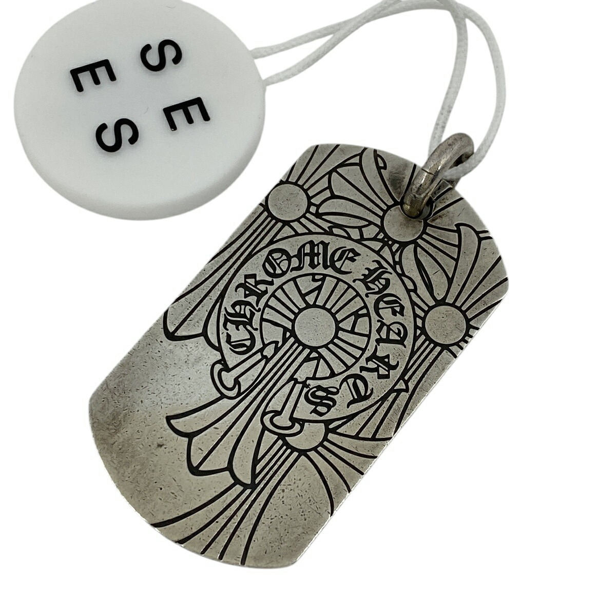 激レア　クロムハーツ　L&T ドッグタグペンダントラージ 中古】 CHROME HEARTS クロムハーツ フレアニーカットアウト