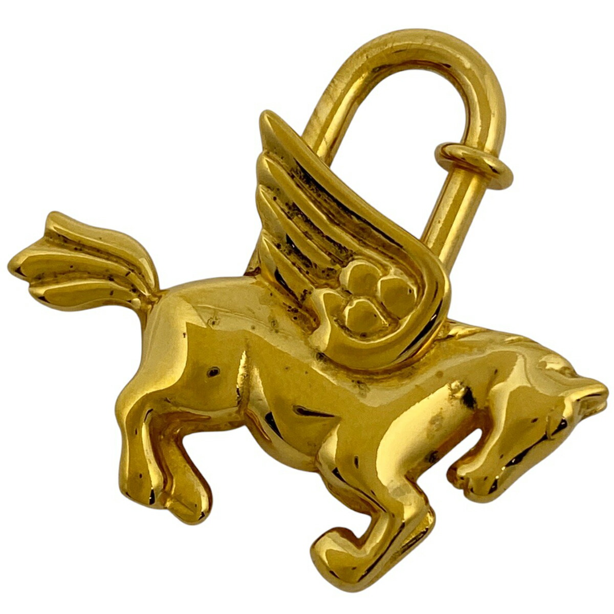 美品　HERMES　エルメス　ペガサス　カデナ　チャーム　ゴールド　箱付 HERMES - □未使用□ エルメス カデナ ペガサス バッグ チャーム
