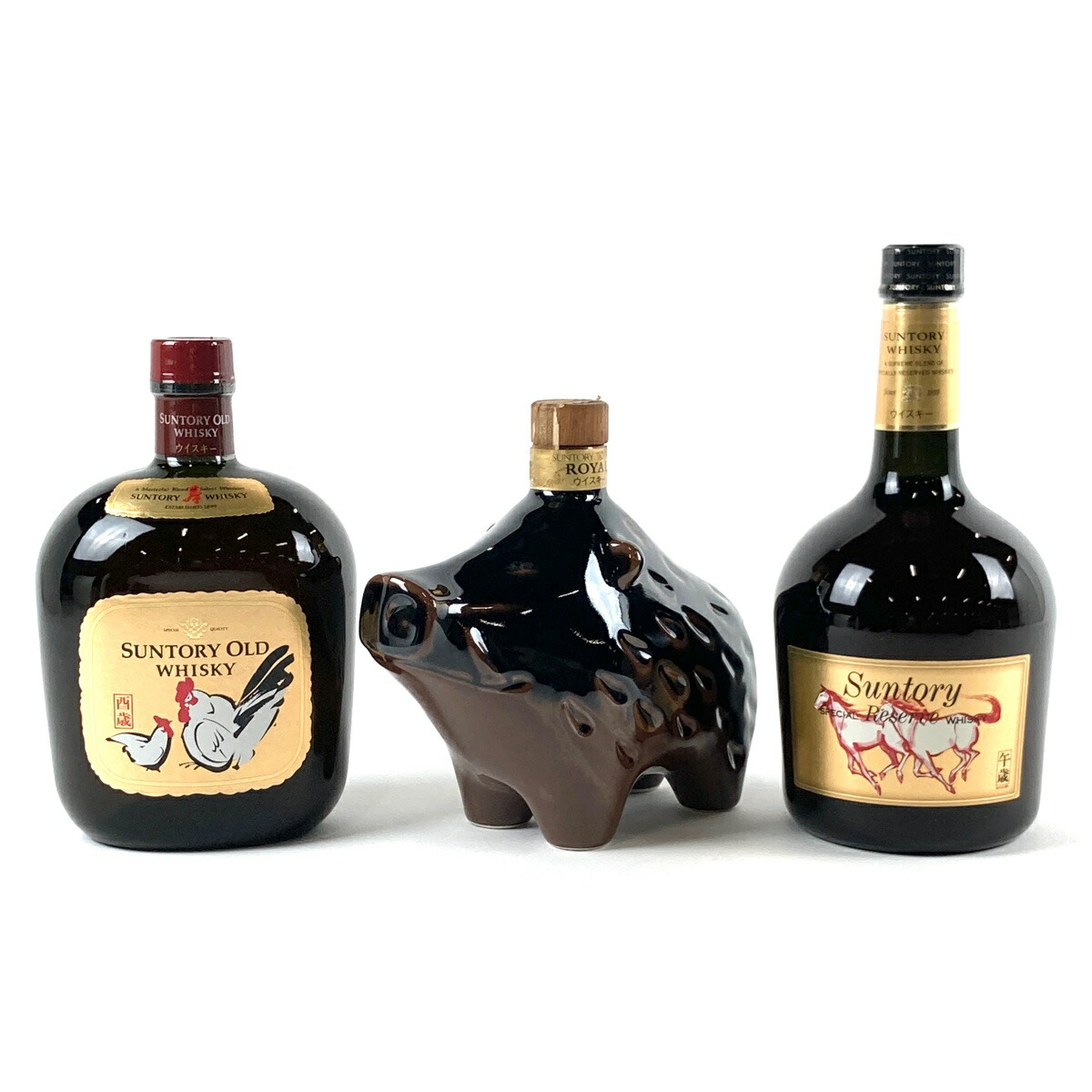 サントリー ウイスキー ローヤル 干支 亥 猪 酉 鳥 陶器 サントリー ウィスキー ローヤル 干支ボトル 亥年 イノシシ 2007